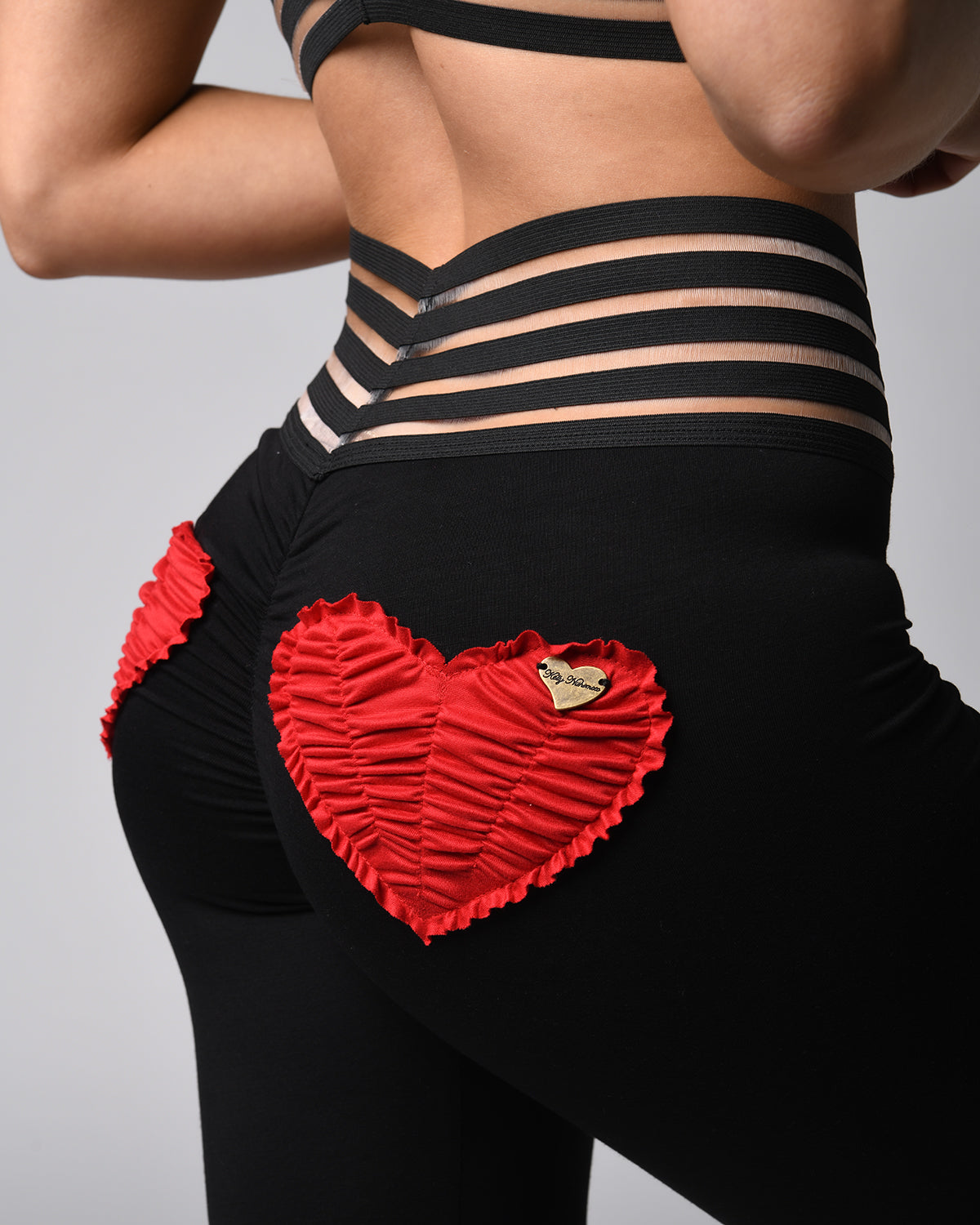 *Love Butt* (Cute Booty Leggings) - Black