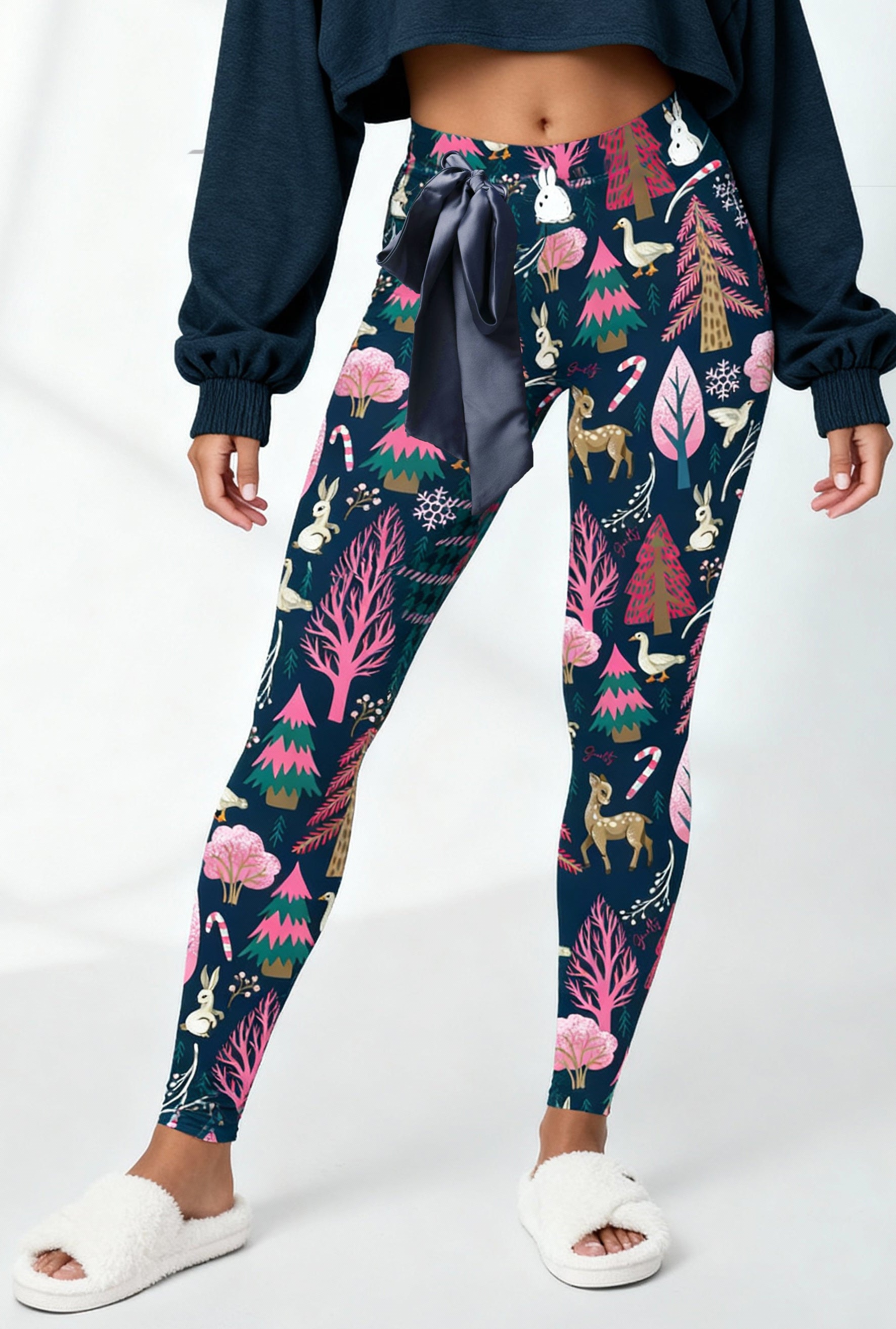 *2025 Guilty Holiday* (Stretch Booty Leggings) - Snow Deer