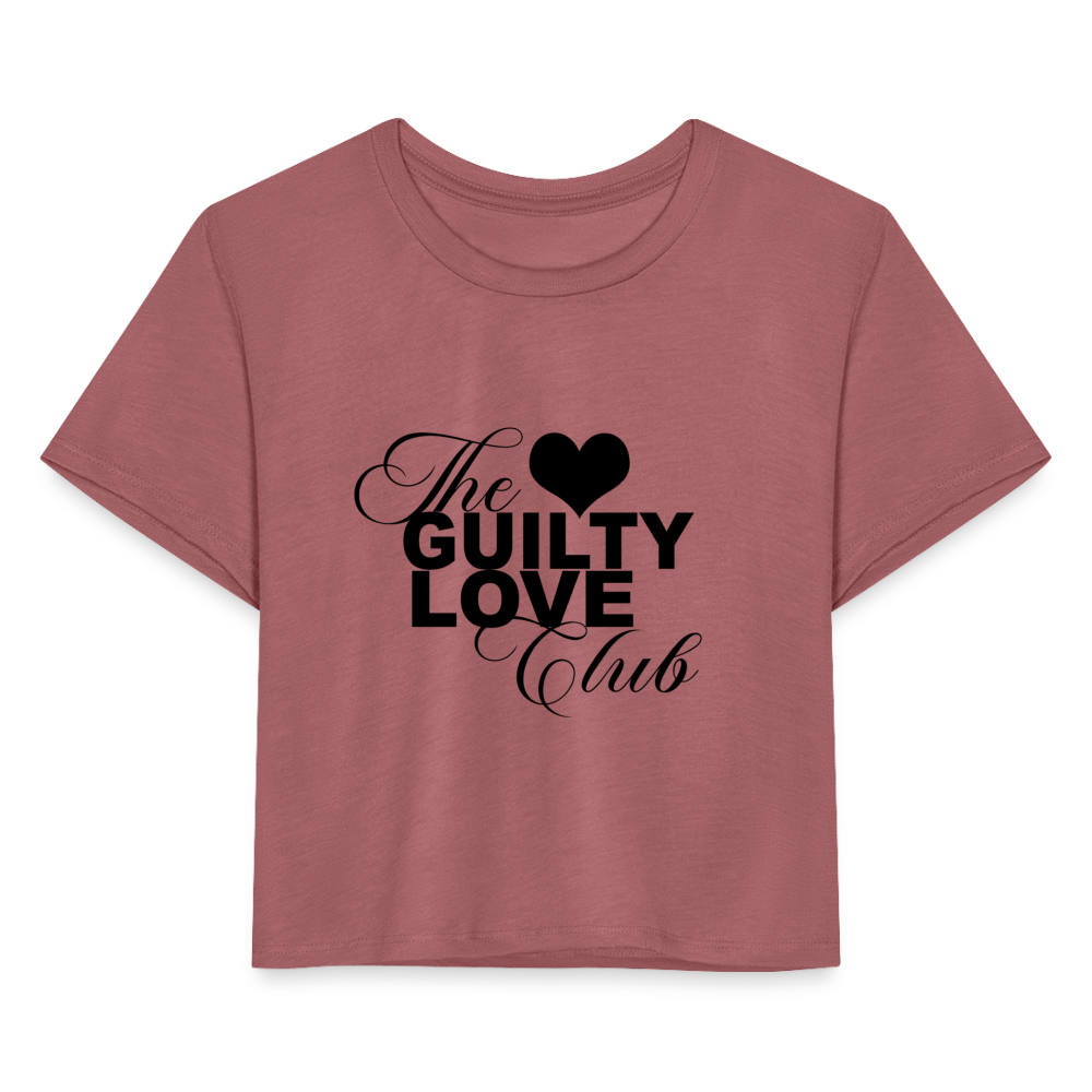 *Guilty Love Club* (Cropped Heart Tee) - mauve
